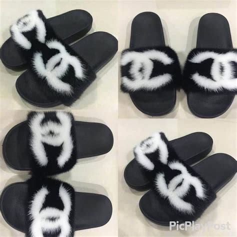 DIY CHANEL INSPIRED FUR SLIPPERS